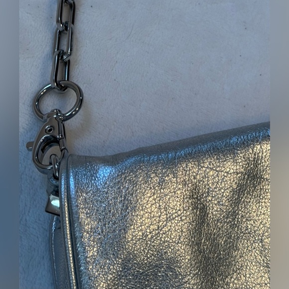 Tory Burch Silver Metallic Crossbody/Clutch Shoulder Bag - Picture 8 of 15